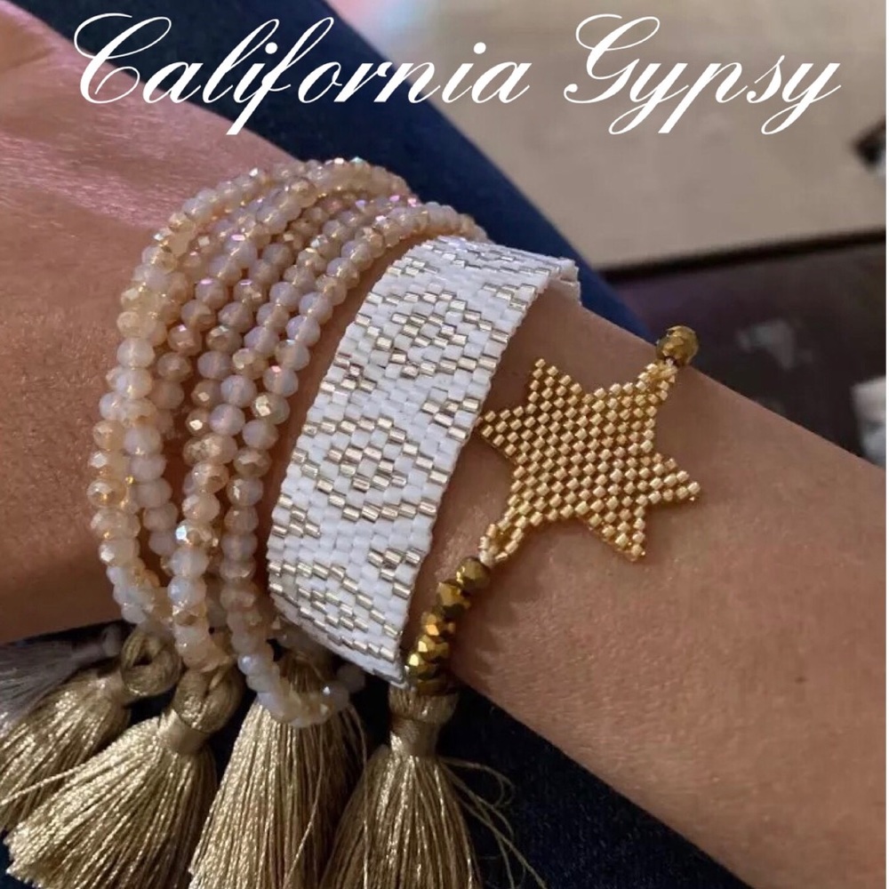 Boho Iridescent Beaded Tassel Bracelet🎉 - Picture 4 of 4